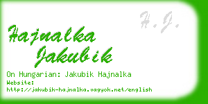 hajnalka jakubik business card